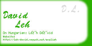 david leh business card